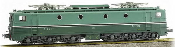 REE Modeles JM002 - French Electric Locomotive Class CC-7120 of the SNCF original green liver South West Paris SO - ANA